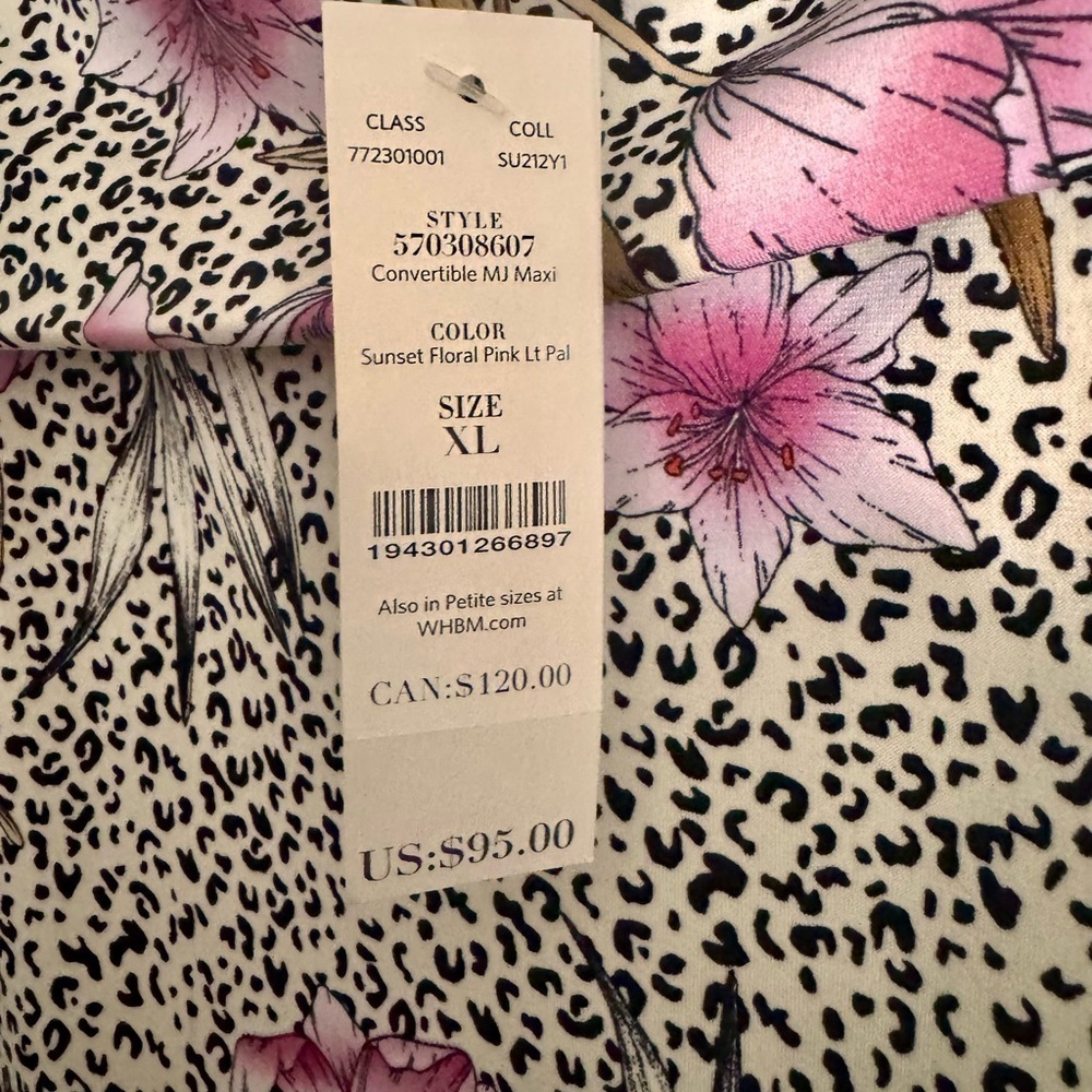 White House Black Market Pink Floral Maxi Dress/Skirt - Picture 6 of 8